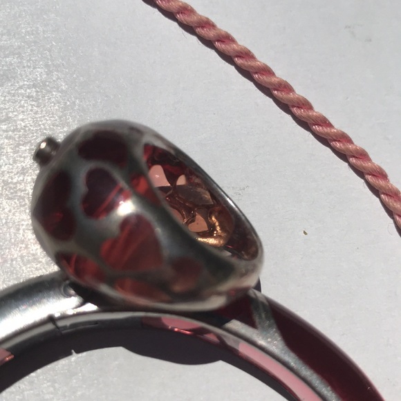 Angelique De Paris Pink Glass/Silver/White Topaz - Picture 6 of 10